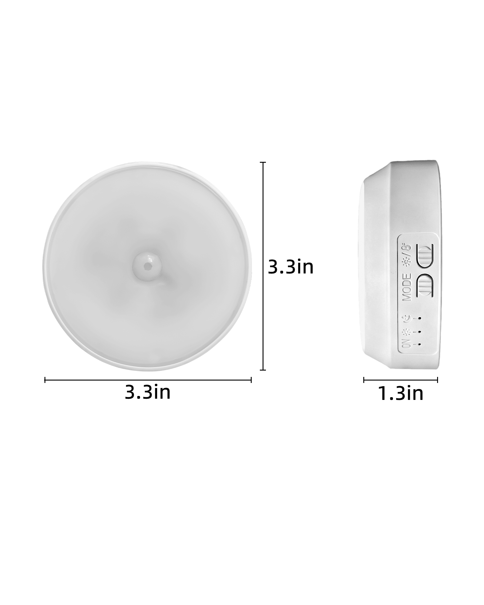 EZVALO 4 Pack Motion Sensor Closet Lights, 1200mAh USB - C Rechargeable LED Puck Lights, Under Cabinet Lights, Night Lights, Dimmable, 3 Color Temps, Magnetic, Stick - On for Closet, Stairs, Cabinets - EZVALO