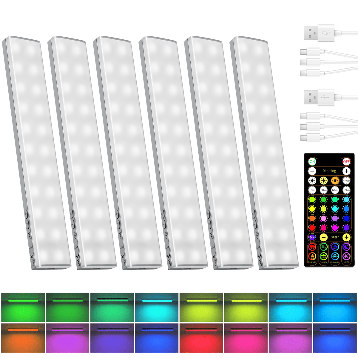 2000mAh Rechargeable Under Cabinet Light with Motion Sensor - Extended ...