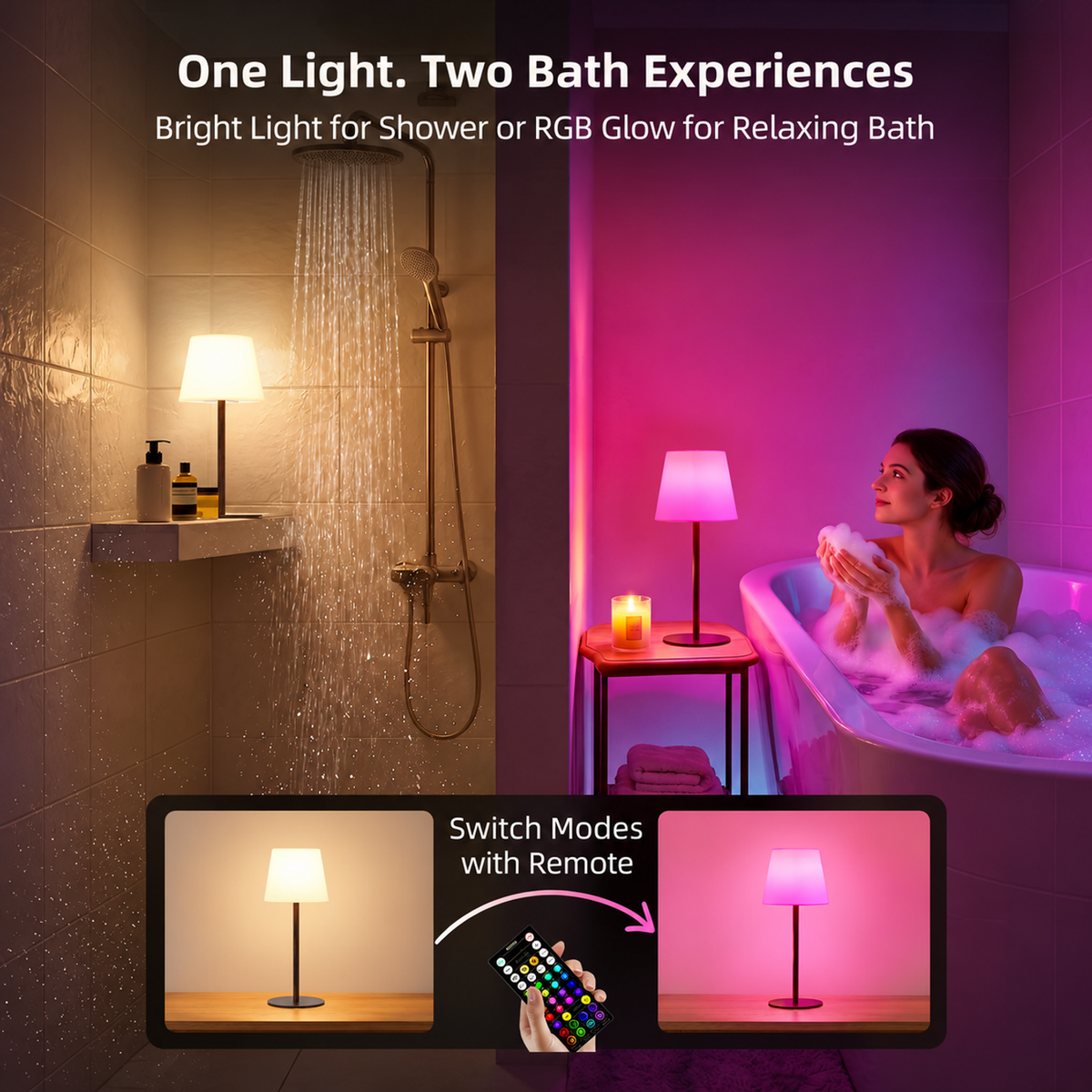 EZVALO EZL34 RGB Shower Lamp - EZVALO