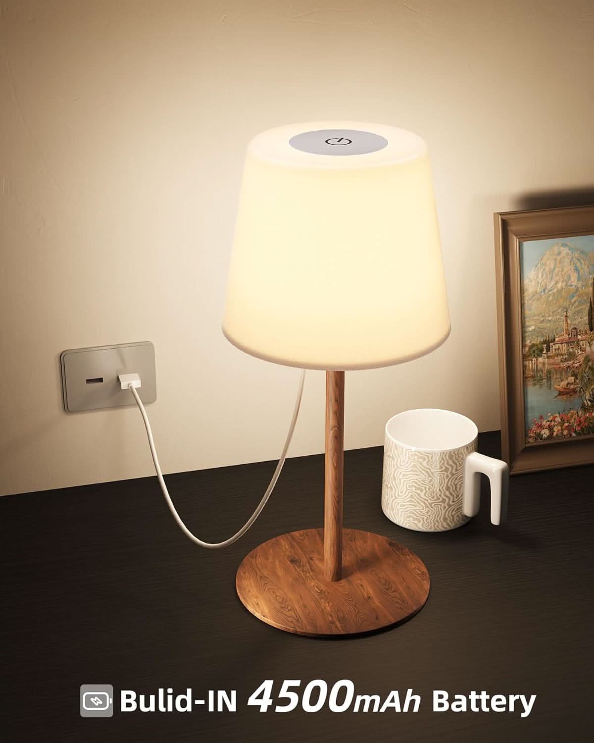 EZVALO Outdoor Battery Operated Cordless Table Lamp Waterproof - EZVALO