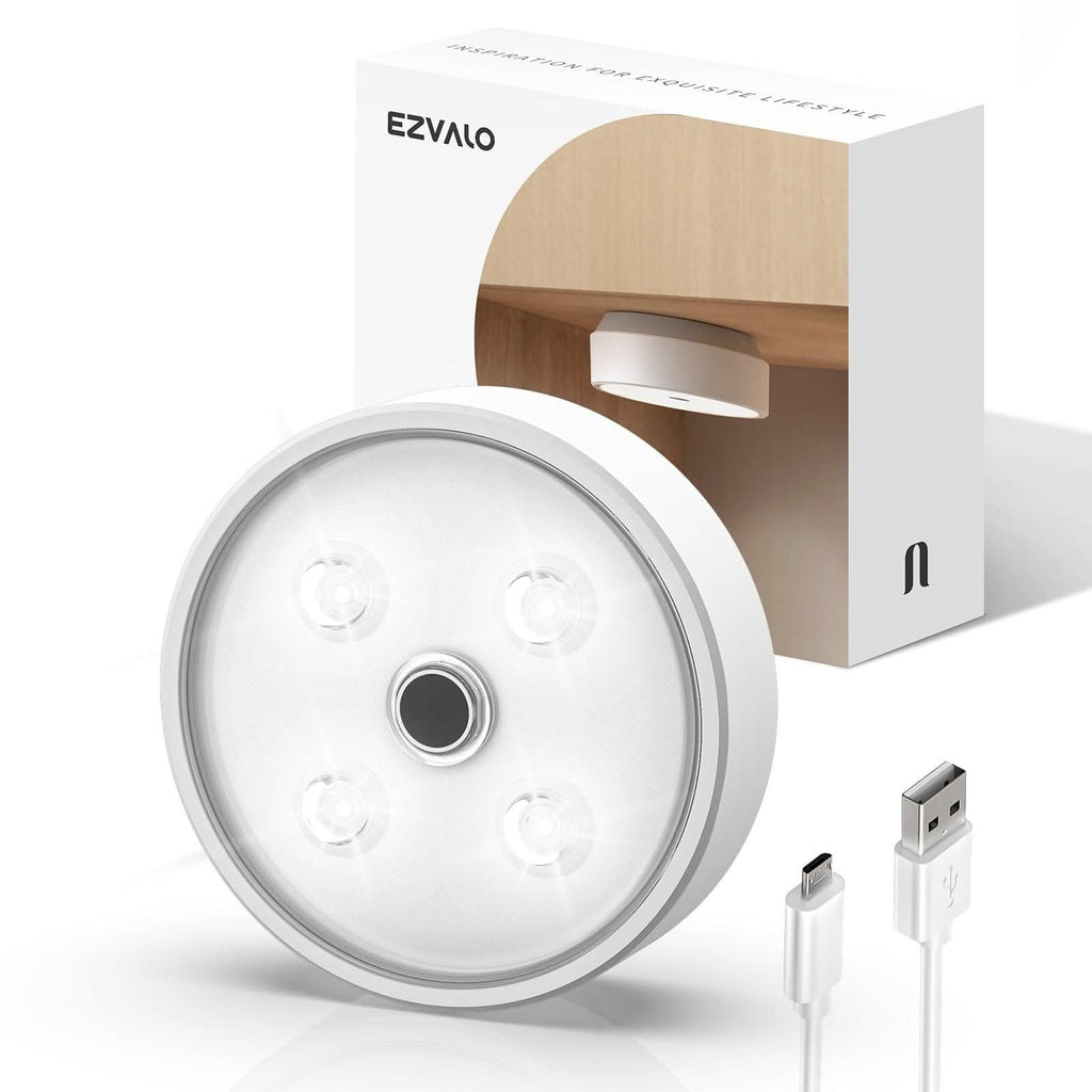 EZVALO EzLumiPuck Pro Group Control Under Cabinet Lights with Remote