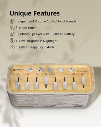 EZVALO EzAtoms amibo White Noise Sleep Sound Machine