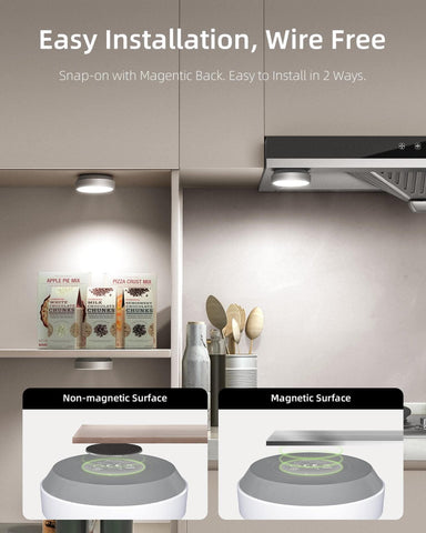 EZVALO EzLumiPuck Pro Group Control Under Cabinet Lights with Remote