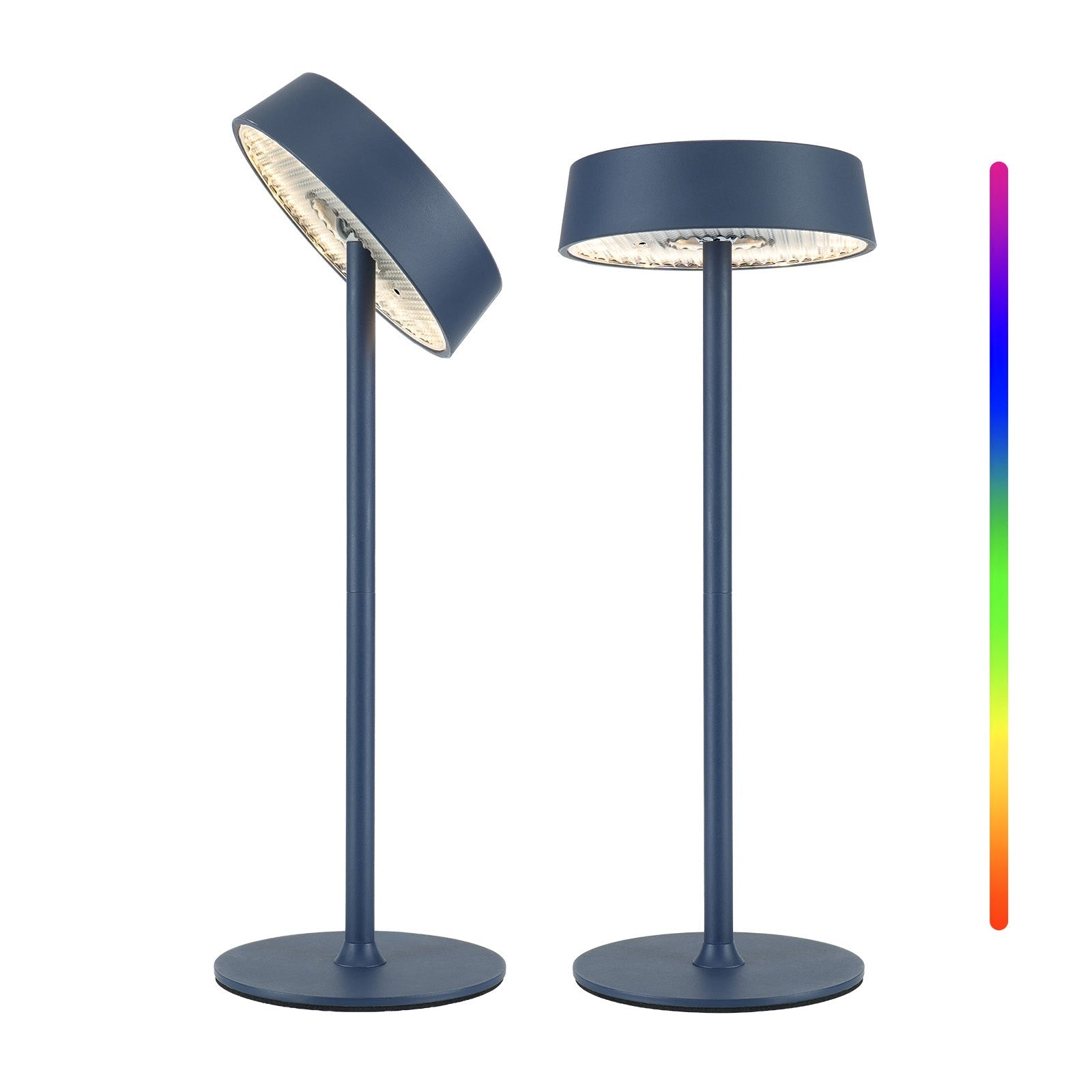 Cordless Lamp, Rechargeable Table Lamp, Battery Operated, RGB Dimmable Touch Control, 3 Color Temperatures, LED Memory Function, Portable Outdoor Waterproof Desk Lamp, Restaurant Dining Patio Kitchen - EZVALO