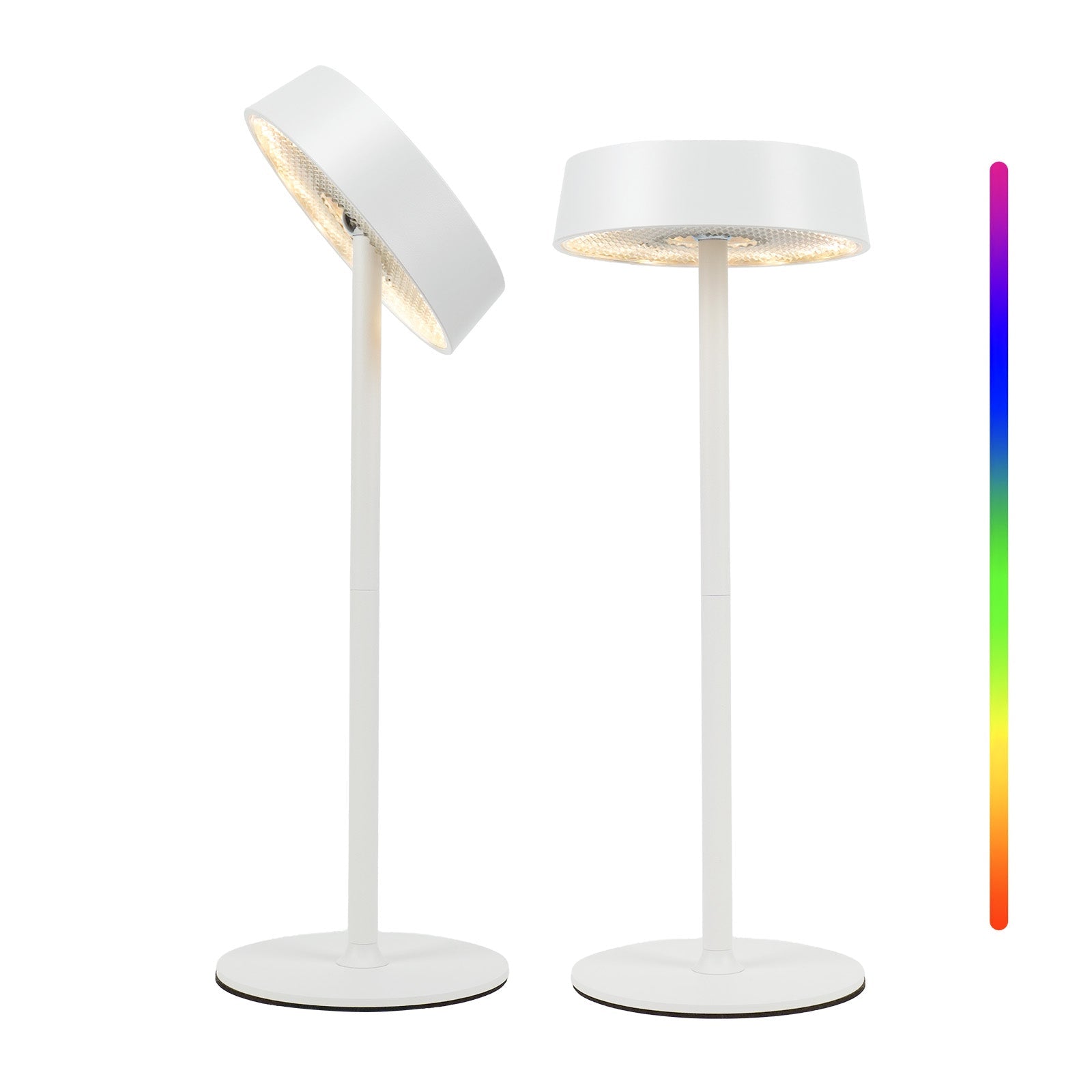 Cordless Lamp, Rechargeable Table Lamp, Battery Operated, RGB Dimmable Touch Control, 3 Color Temperatures, LED Memory Function, Portable Outdoor Waterproof Desk Lamp, Restaurant Dining Patio Kitchen - EZVALO