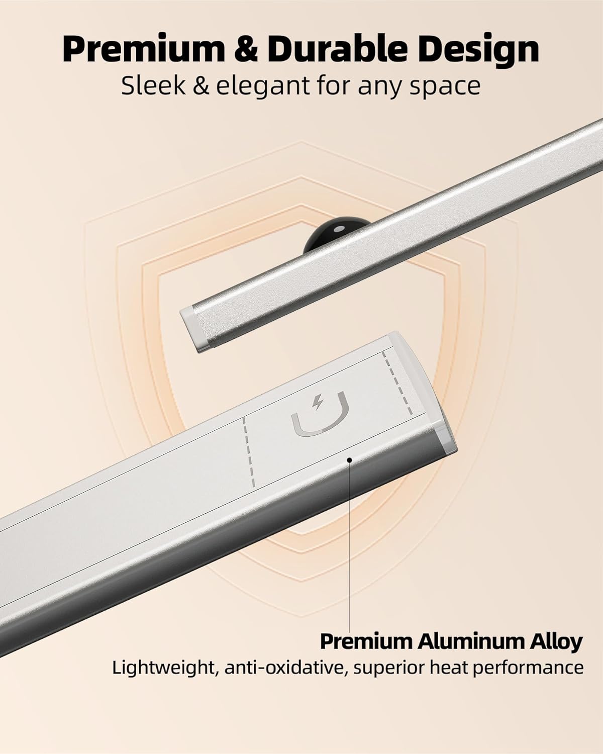 EZVALO 6 Pack Under Cabinet Lighting Wireless with Battery Indicator, 2000mAh Rechargeable Motion Sensor Light Indoor, 10inch 80 LED Under Counter Lights for Kitchen Closet, 3 Color Temps, Dimmable - EZVALO