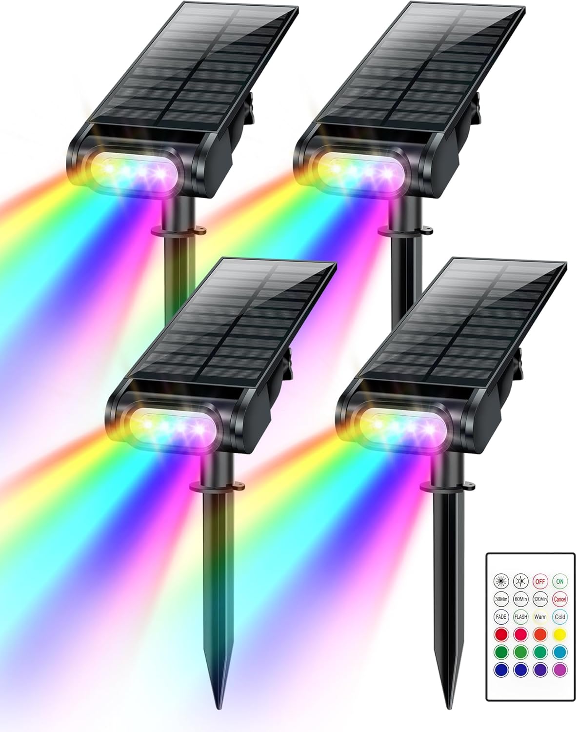 EZVALO Color Changing Solar Spot Lights - EZVALO