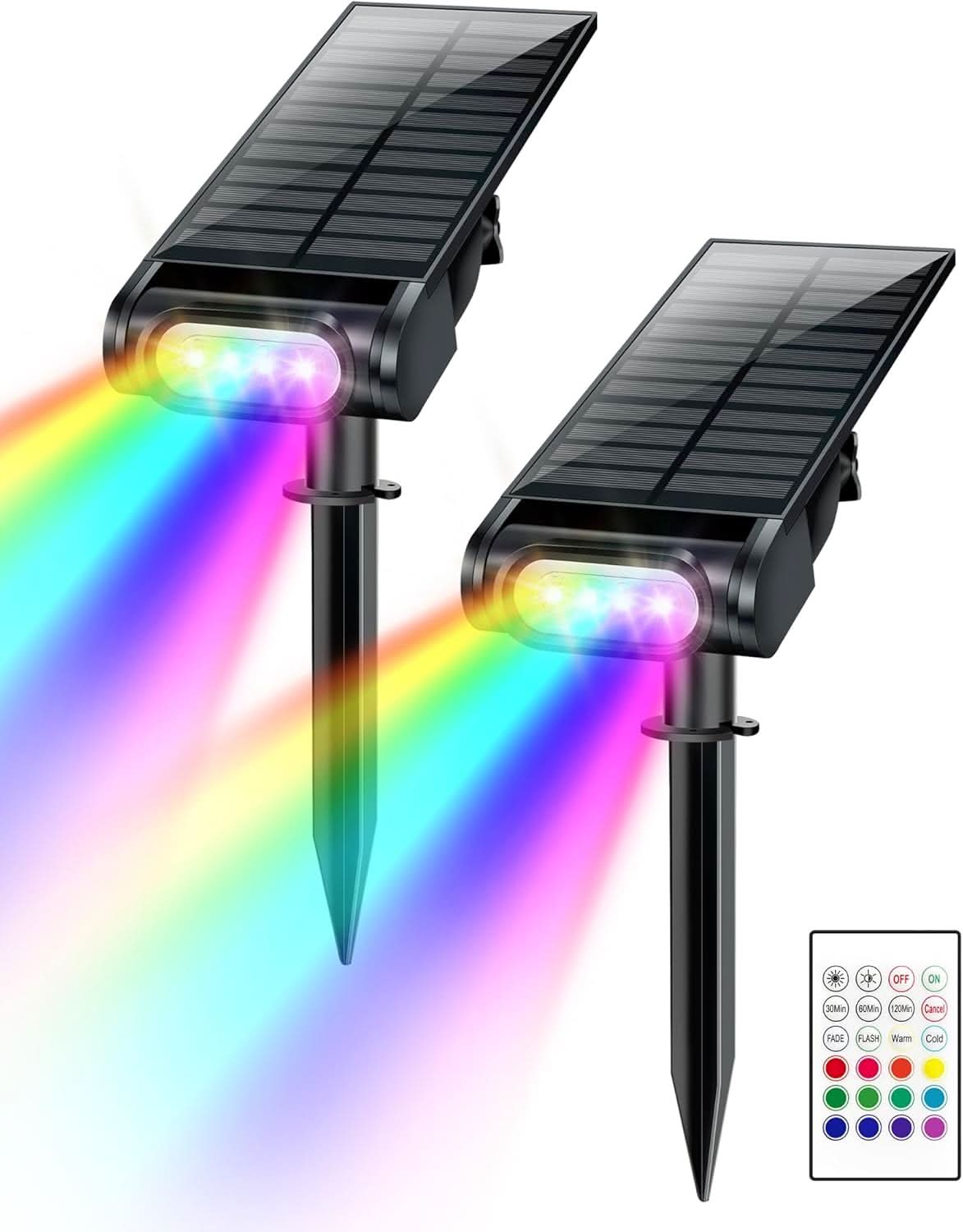 EZVALO Color Changing Solar Spot Lights - EZVALO