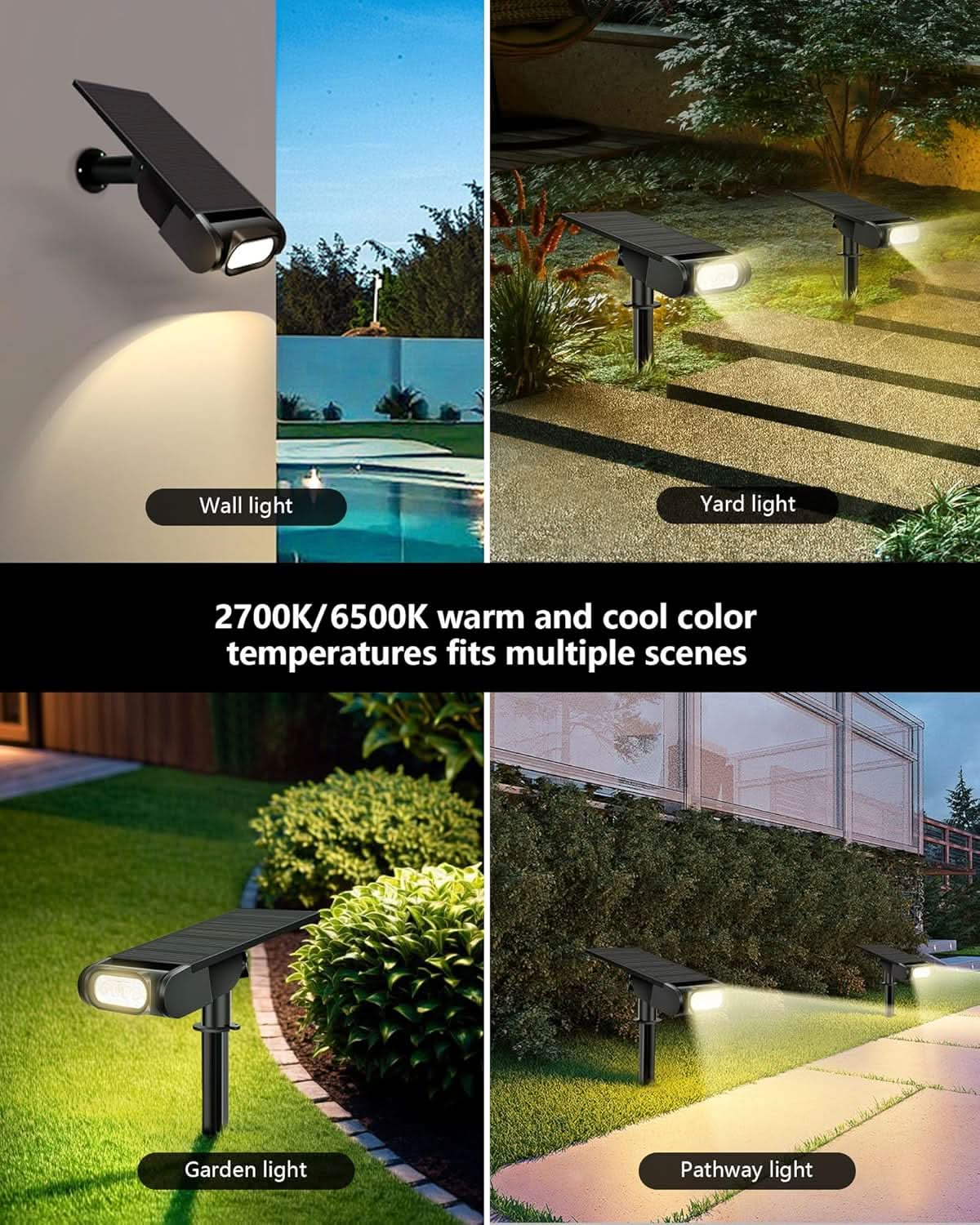 EZVALO Color Changing Solar Spot Lights - EZVALO