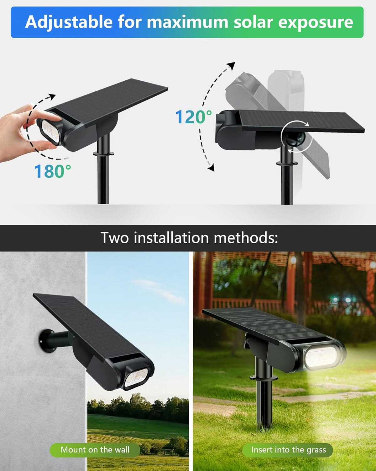EZVALO Color Changing Solar Spot Lights - EZVALO