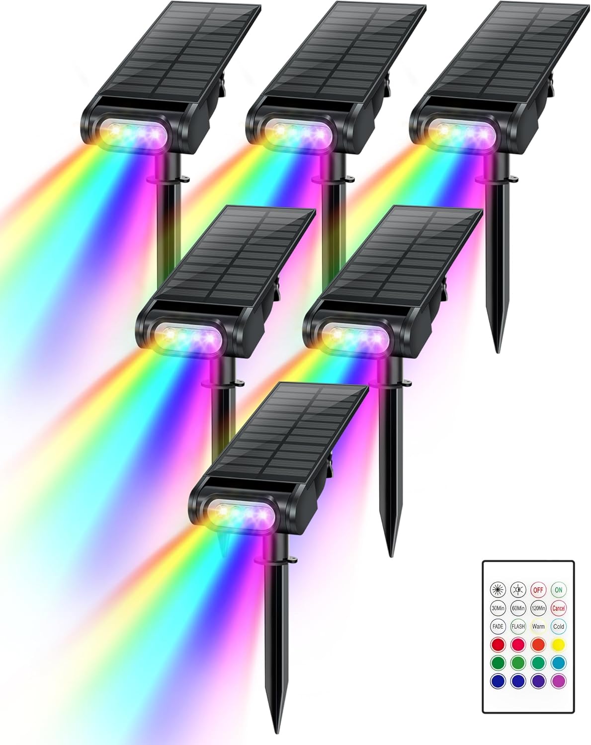 EZVALO Color Changing Solar Spot Lights - EZVALO