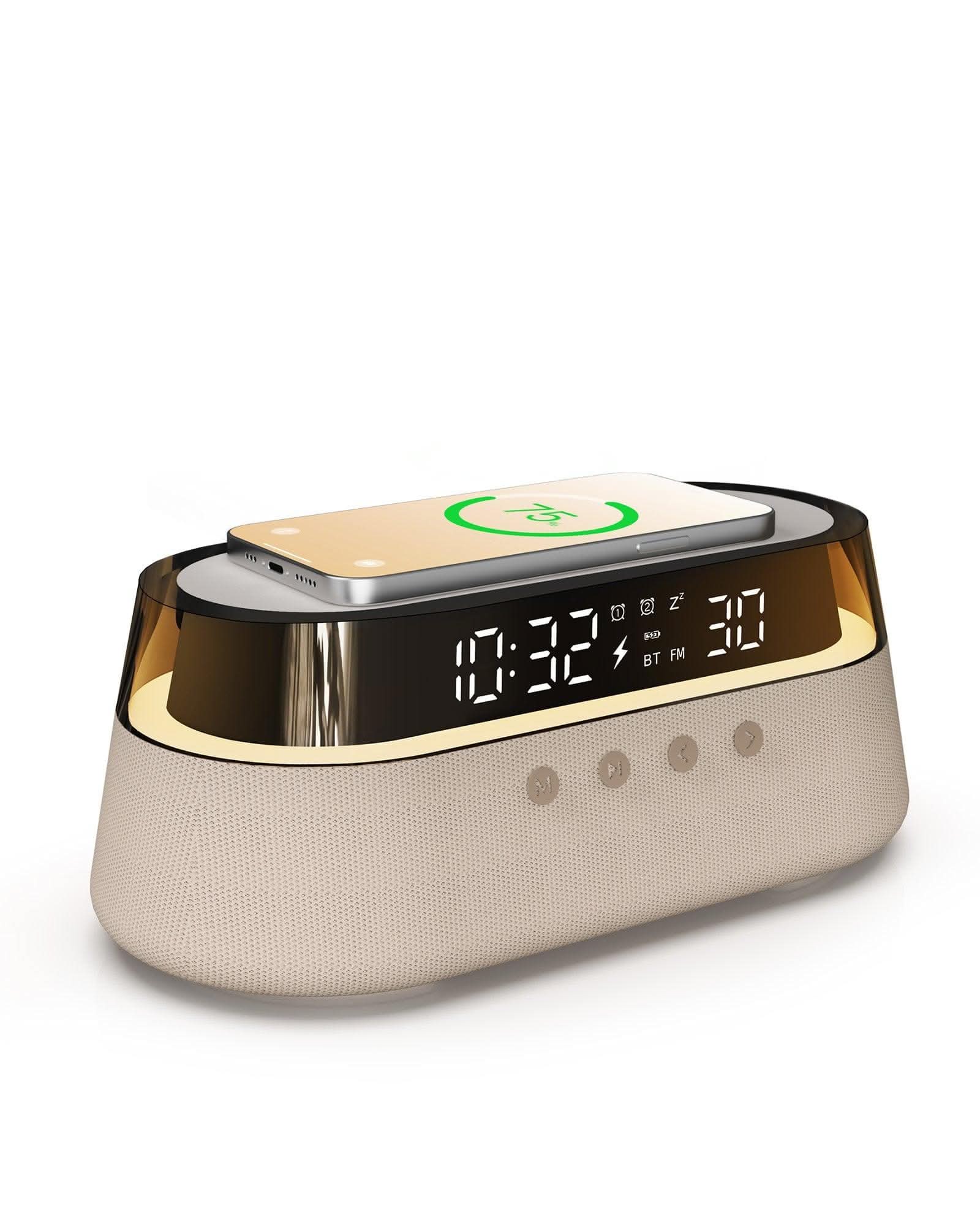 EZVALO EzChrono Pro 6 - in - 1 Radio Alarm Clock with Wireless Charging 15W - EZVALO