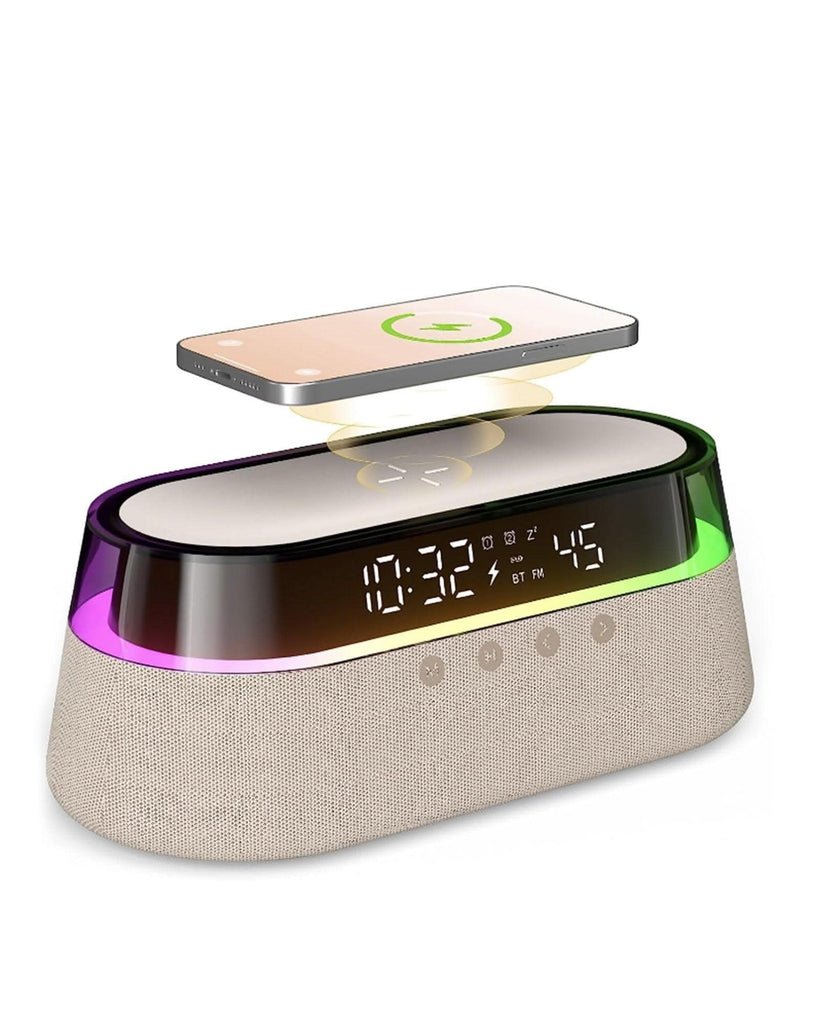 EZVALO EzChrono Pro 6 - in - 1 Radio Alarm Clock with Wireless Charging 15W - EZVALO
