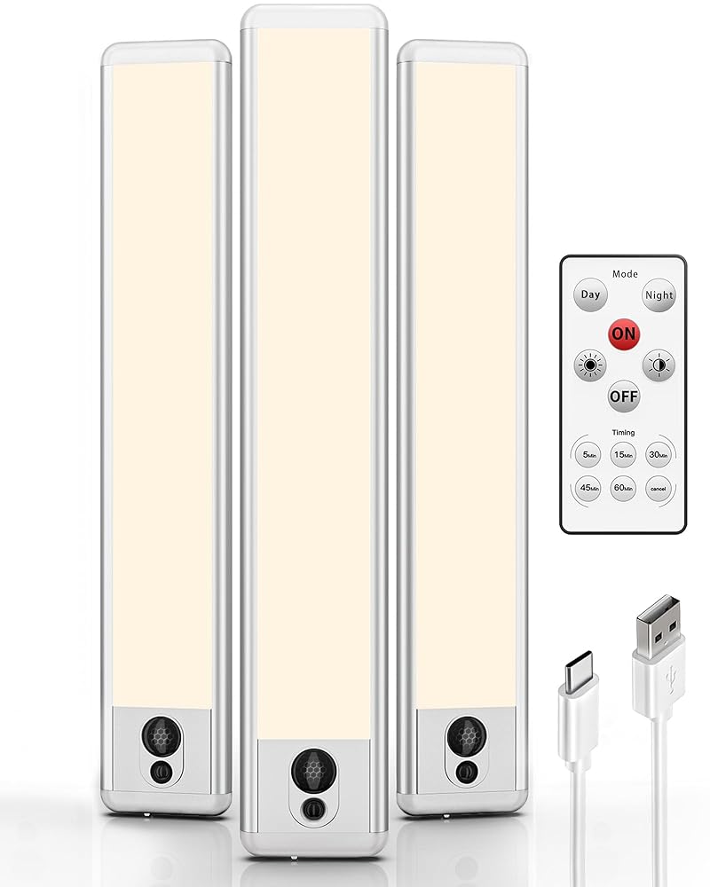 EZVALO EzLumiBar Lite23 UC Lights Wireless LED Closet Light, Motion Sensor, 5300K Dimmable Remote - EZVALO