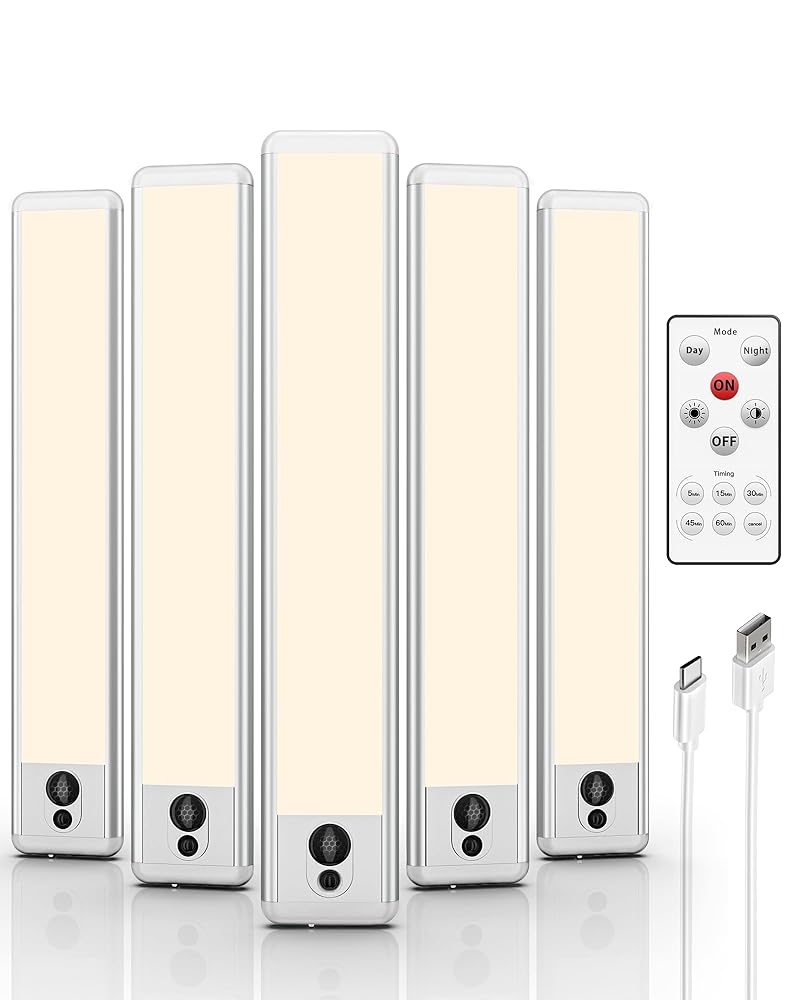 EZVALO EzLumiBar Lite23 UC Lights Wireless LED Closet Light, Motion Sensor, 5300K Dimmable Remote - EZVALO