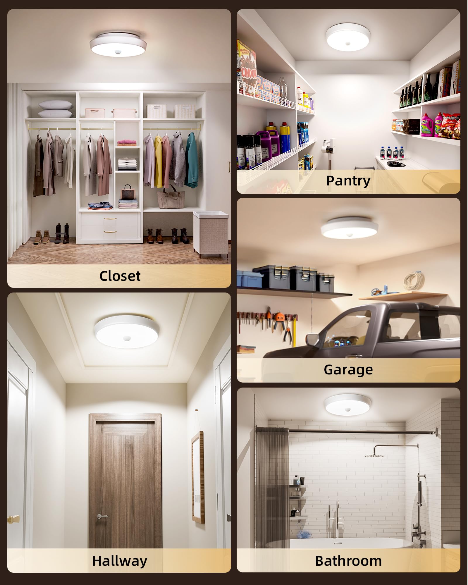 EZVALO Rechargeable Ceiling Light Motion Sensored - EZVALO