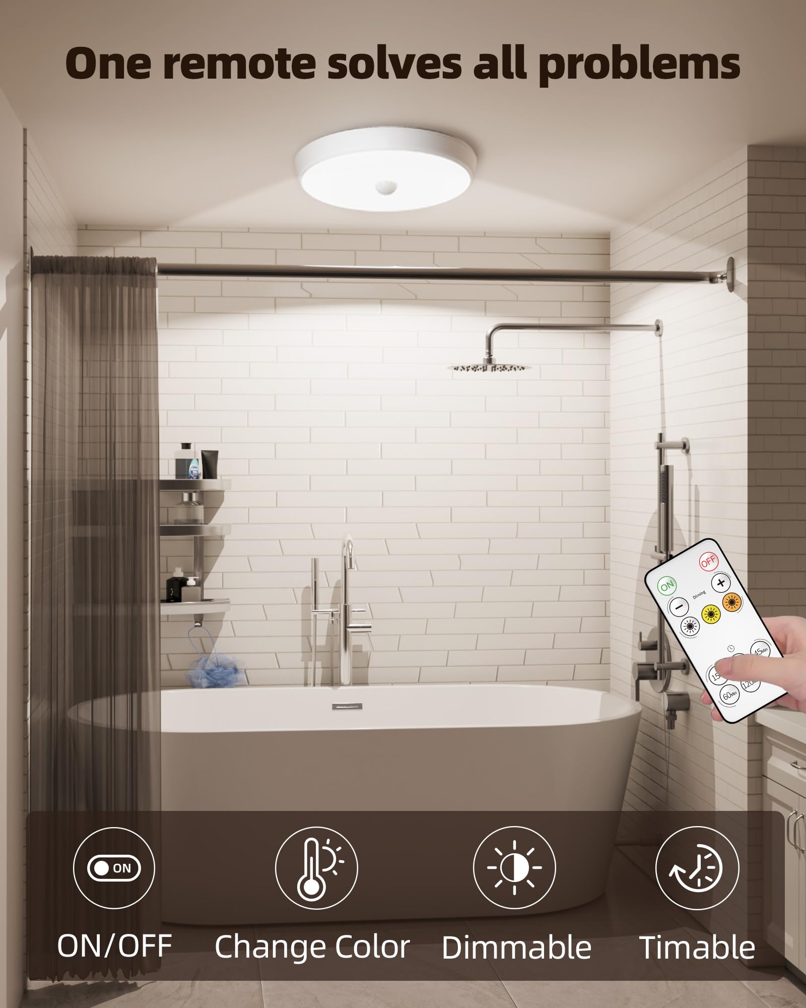 EZVALO Rechargeable Ceiling Light Motion Sensored - EZVALO