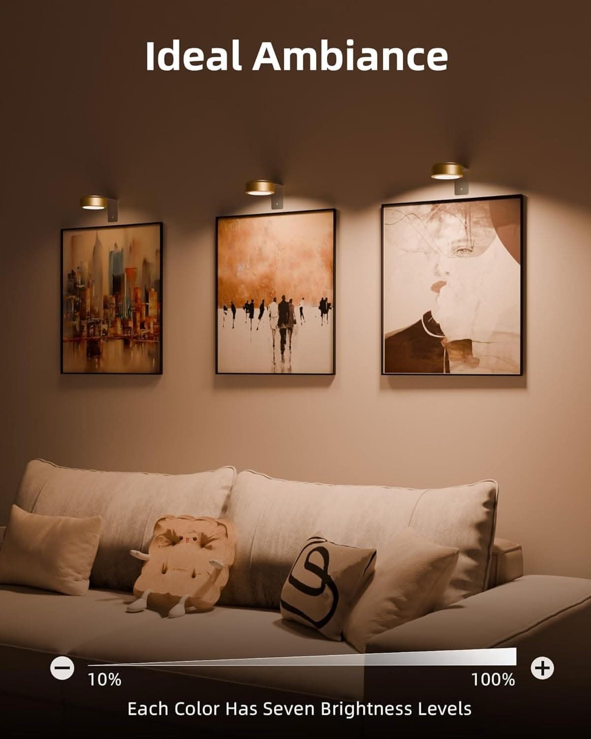 EZVALO RGB Picture Lights for Wall with Charging Station - EZVALO