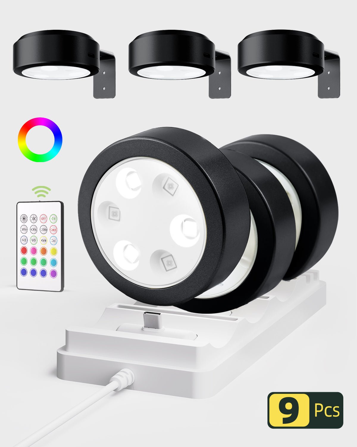 EZVALO RGB Picture Lights for Wall with Charging Station - EZVALO
