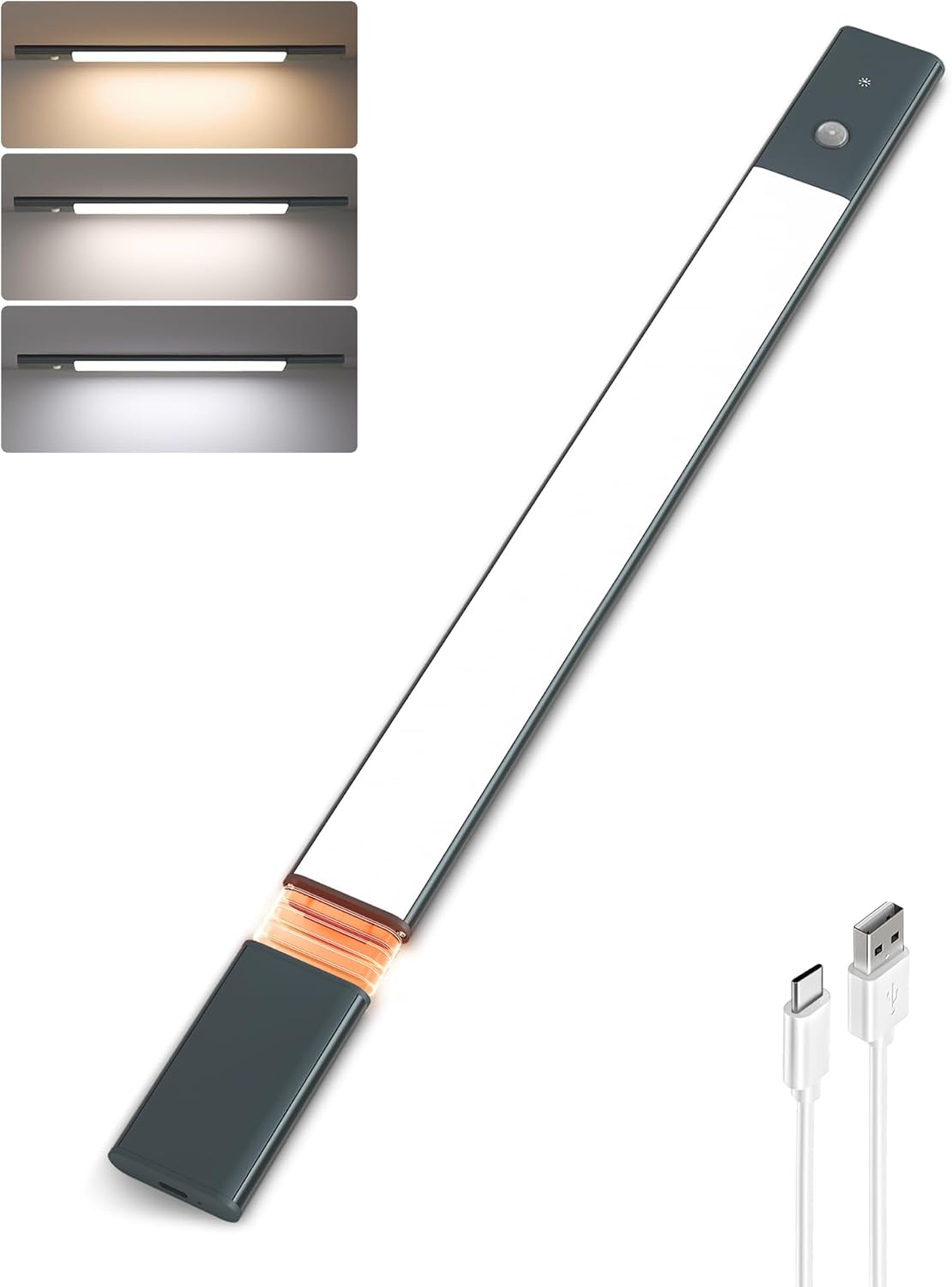 EZVALO Under Cabinet Lighting, 2200mAh Closet Lights with 2 Extra Batteries, 3 Color Temps Motion Sensor Lights Indoor, LED Lights for Closet, Pantry, Kitchen - EZVALO