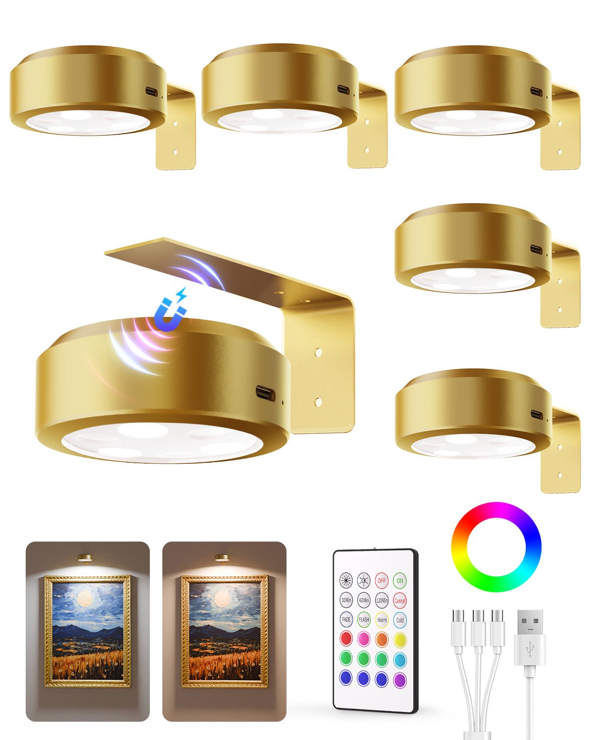 EZVALO Wall Lights for Pictures,Gallery,Frame(6 Pack)*10 - EZVALO