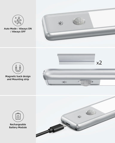 EZVALO EzLumiBar Lite+ Wireless Motion Sensor Night Light 5000K- 11.8