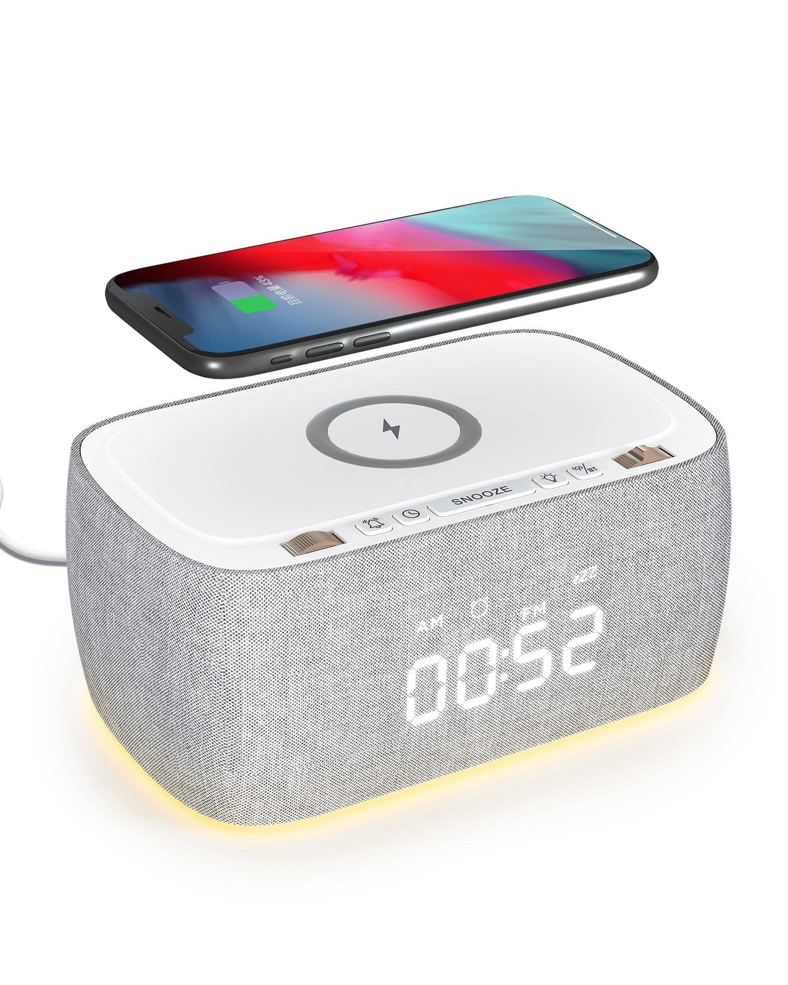 EZVALO EzChrono Air 6 - in - 1 Alarm Clock with Wireless Charger & Night Light - EZVALO